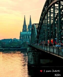 coucher de soleil sur la cathedrale - Voyage culturel à Cologne - Jour 1